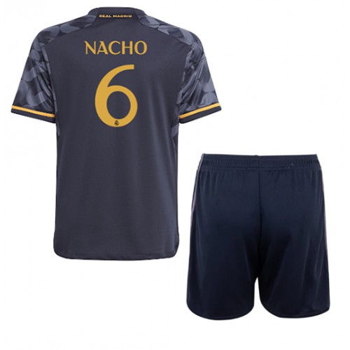 Maillot de foot Real Madrid Nacho #6 Extérieur enfant 2023-24 Manches Courte (+ pantalon court)